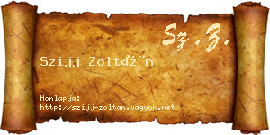 Szijj Zoltán névjegykártya