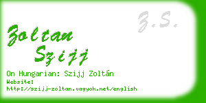 zoltan szijj business card